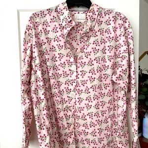 J Crew flower print long sleeve shirt in size 12 with tags